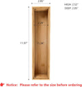 Bamboo Drawer Organizer Storage Box Kitchen - Wood Stackable Tray Set of 2 (12x3x2 inch)