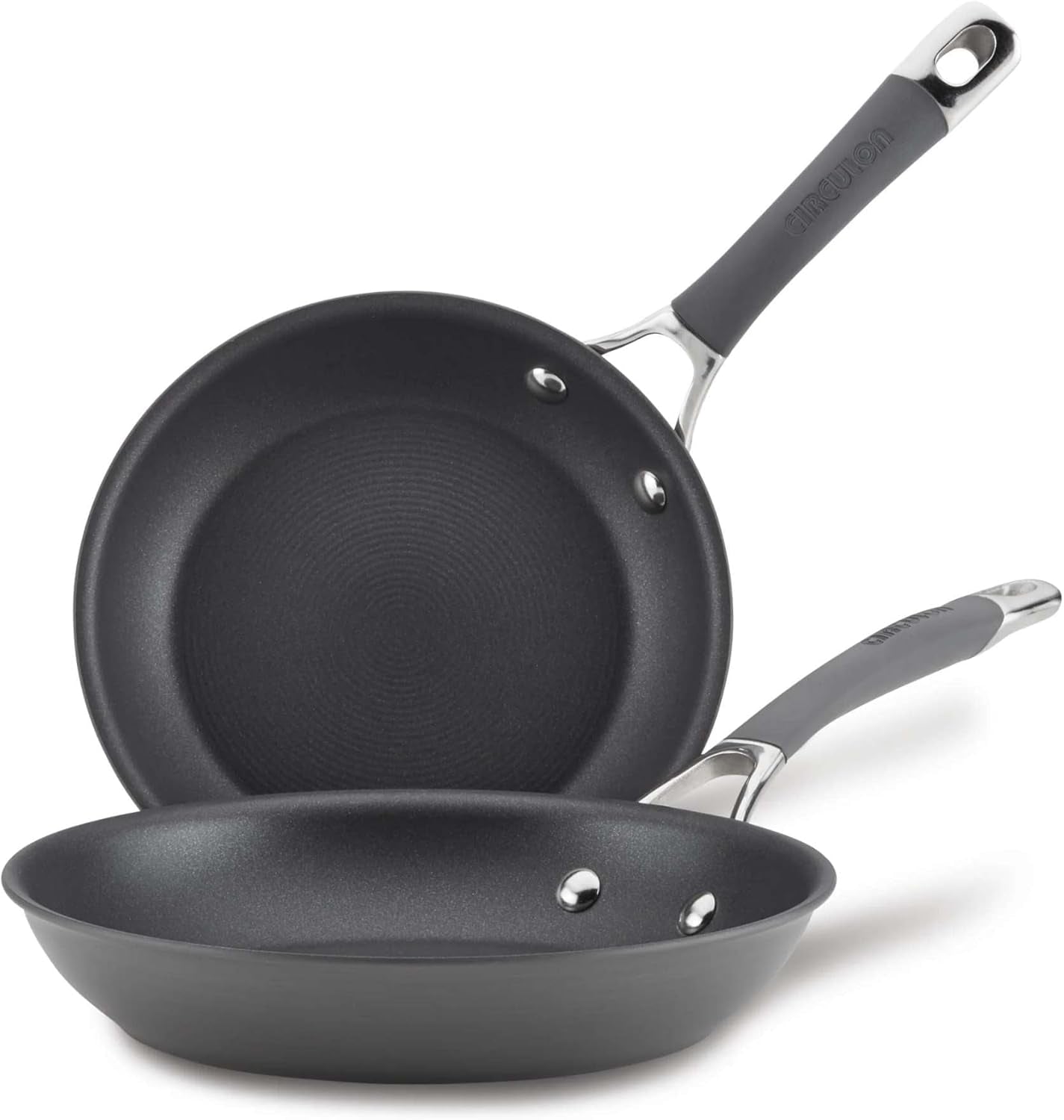 Circulon - 83906 Circulon Radiance Hard Anodized Nonstick Frying Pan / Fry Pan / Hard Anodized Skillet with Helper Handle - 14 Inch, Gray