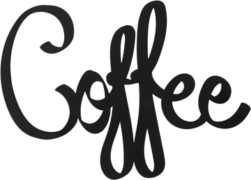 Coffee Sign Black, 9.45 X 6.9 inch | Metal Wall Art