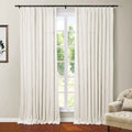 108 Inches Long Blackout Curtain for Bedroom Kids Room , Linen Blend Thermal Insulated Curtain 52Wx108L,1 Panel