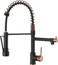 Kitchen Faucet,Kitchen Faucets with Pull Down Sprayer AIMADI Commercial Style Single Handle Matte Black Kitchen Faucet with Sprayer