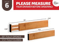 Large Kitchen Drawer Organizer - Expandable Bamboo Drawer Dividers (17