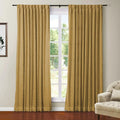 108 Inches Long Blackout Curtain for Bedroom Kids Room , Linen Blend Thermal Insulated Curtain 52Wx108L,1 Panel