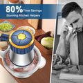 Food Processor Meat Grinder Electric Food Chopper with 2 Bowls Stainless Steel