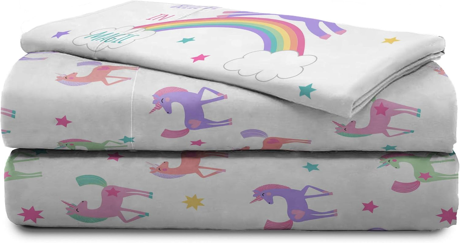 Jay Franco Trend Collector Believe 4 Piece Toddler Bed Set - Includes Comforter & Sheet Set - Super Soft Fade Resistant Microfiber Bedding