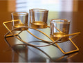 Seraphic Iron Arch Table Centerpiece Decoration 3 Cups