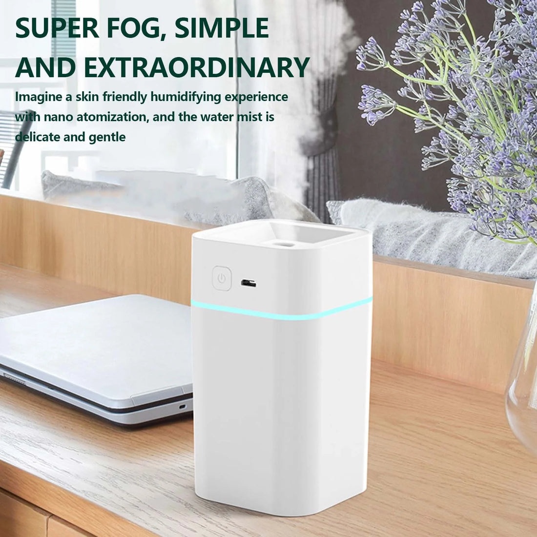 Humidifiers for Bedroom, Humidifier Household Bedroom Small Aromatherapy Humidifier Night Light Car USB Plug In