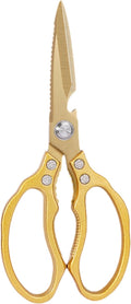 Heavy Duty Sharp Kitchen Scissors, Dishwasher Safe, Cooking Shears for Meat, Chicken, Fish, Poultry, Herb, Bread (Purple)