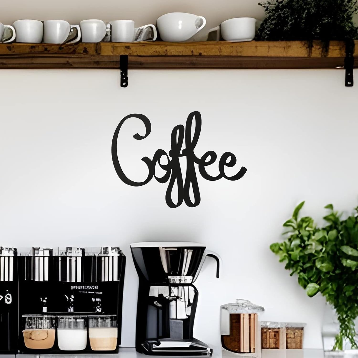 Coffee Sign Black, 9.45 X 6.9 inch | Metal Wall Art