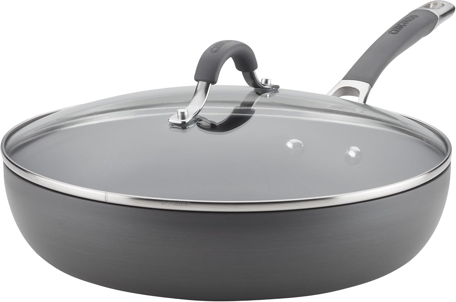 Circulon - 83906 Circulon Radiance Hard Anodized Nonstick Frying Pan / Fry Pan / Hard Anodized Skillet with Helper Handle - 14 Inch, Gray