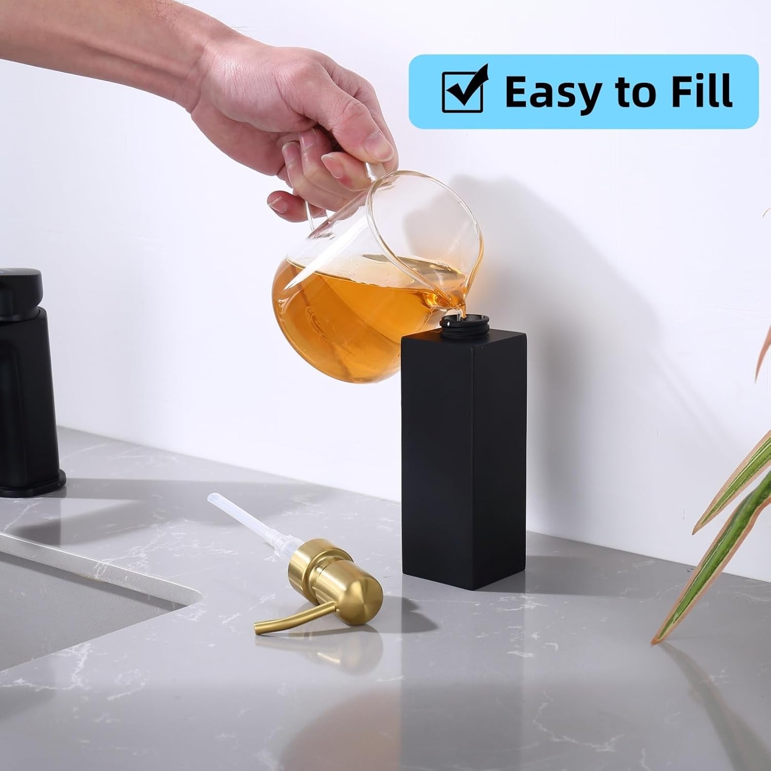 Matte Black Soap Dispenser