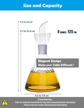 HAIZEEN 4 oz/125 ml Clear Glass Olive Oil Dispenser Bottle - Oil & Vinegar Cruet with Pourers