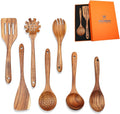 Teak Wooden Spoons for Cooking - Kitchen Utensils Sets With Spatulas