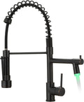 Kitchen Faucet,Kitchen Faucets with Pull Down Sprayer AIMADI Commercial Style Single Handle Matte Black Kitchen Faucet with Sprayer