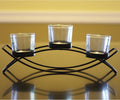 Seraphic Iron Arch Table Centerpiece Decoration 3 Cups
