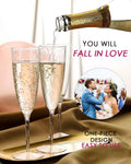 6 Oz Clear Plastic Champagne Glasses48 Pack,
