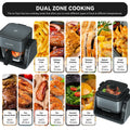 Small Air Fryer for Countertop, 2‑In‑1 Glass Air Fryer & Grill Pan Combo
