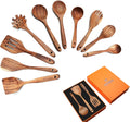 Teak Wooden Spoons for Cooking - Kitchen Utensils Sets With Spatulas