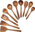 Teak Wooden Spoons for Cooking - Kitchen Utensils Sets With Spatulas