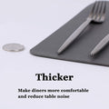 Wipeable Placemats Leather Table Mats Waterproof Heat-Resistant Easy to Clean for Dining Table Set Kitchen Table