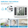 Indoor Wireless Refrigerator Thermometer with Alarm, Sensor Temperature for Kitchen in White