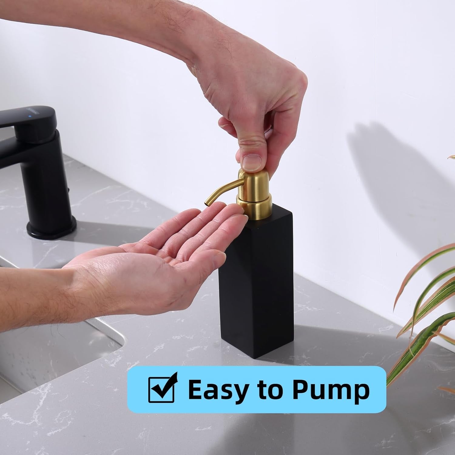 Matte Black Soap Dispenser