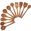 Teak Wooden Spoons for Cooking - Kitchen Utensils Sets With Spatulas