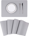 Wipeable Placemats Leather Table Mats Waterproof Heat-Resistant Easy to Clean for Dining Table Set Kitchen Table