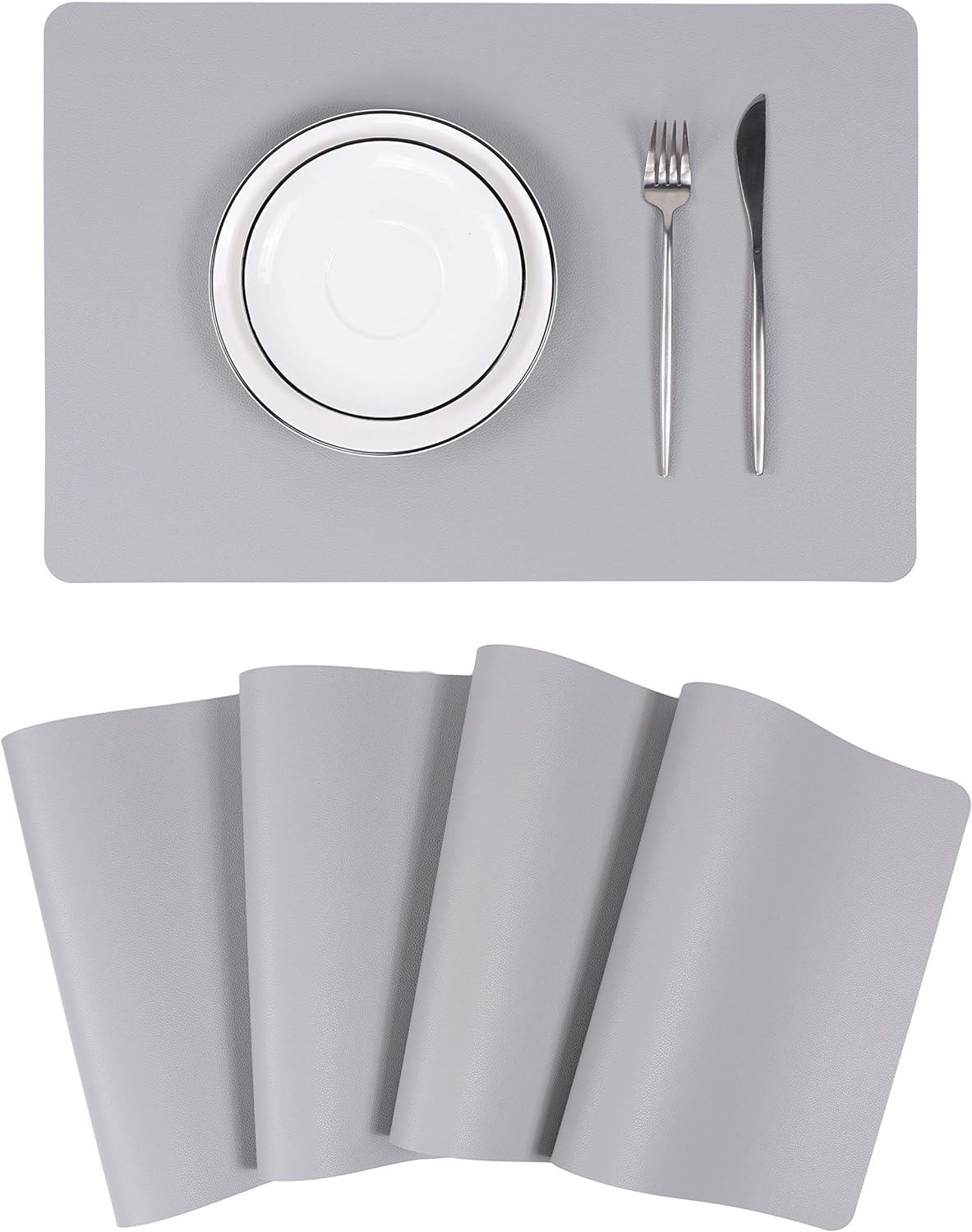 Wipeable Placemats Leather Table Mats Waterproof Heat-Resistant Easy to Clean for Dining Table Set Kitchen Table
