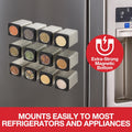 Set of 3 Magnetic Spice Jars, Shake or Pour Containers Attach to Most Refrigerator Doors & Appliances