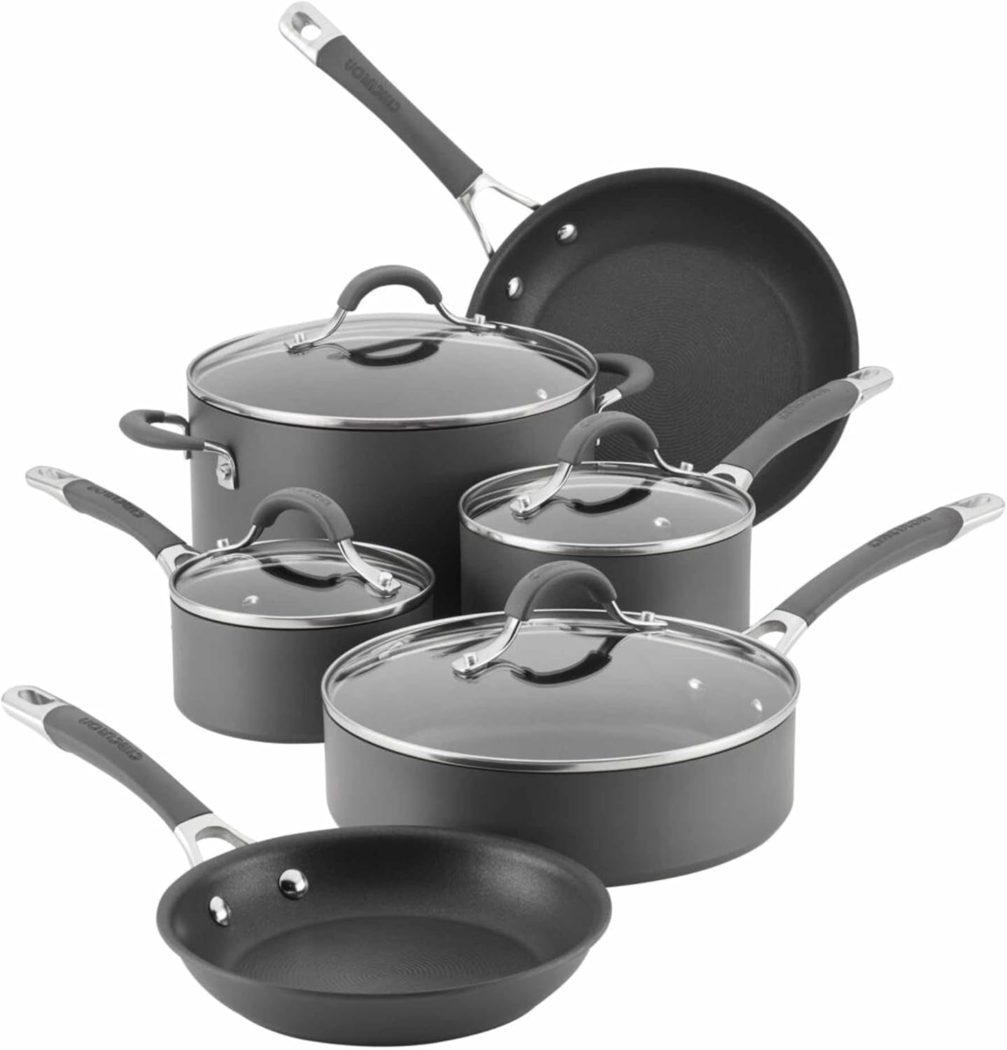 Circulon - 83906 Circulon Radiance Hard Anodized Nonstick Frying Pan / Fry Pan / Hard Anodized Skillet with Helper Handle - 14 Inch, Gray