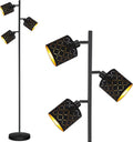Gothic Floor Lamp with Laser-Cutout Lampshade, LED Standing Lamp for Living Room & Bedroom, 67 Inch