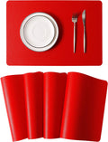 Wipeable Placemats Leather Table Mats Waterproof Heat-Resistant Easy to Clean for Dining Table Set Kitchen Table