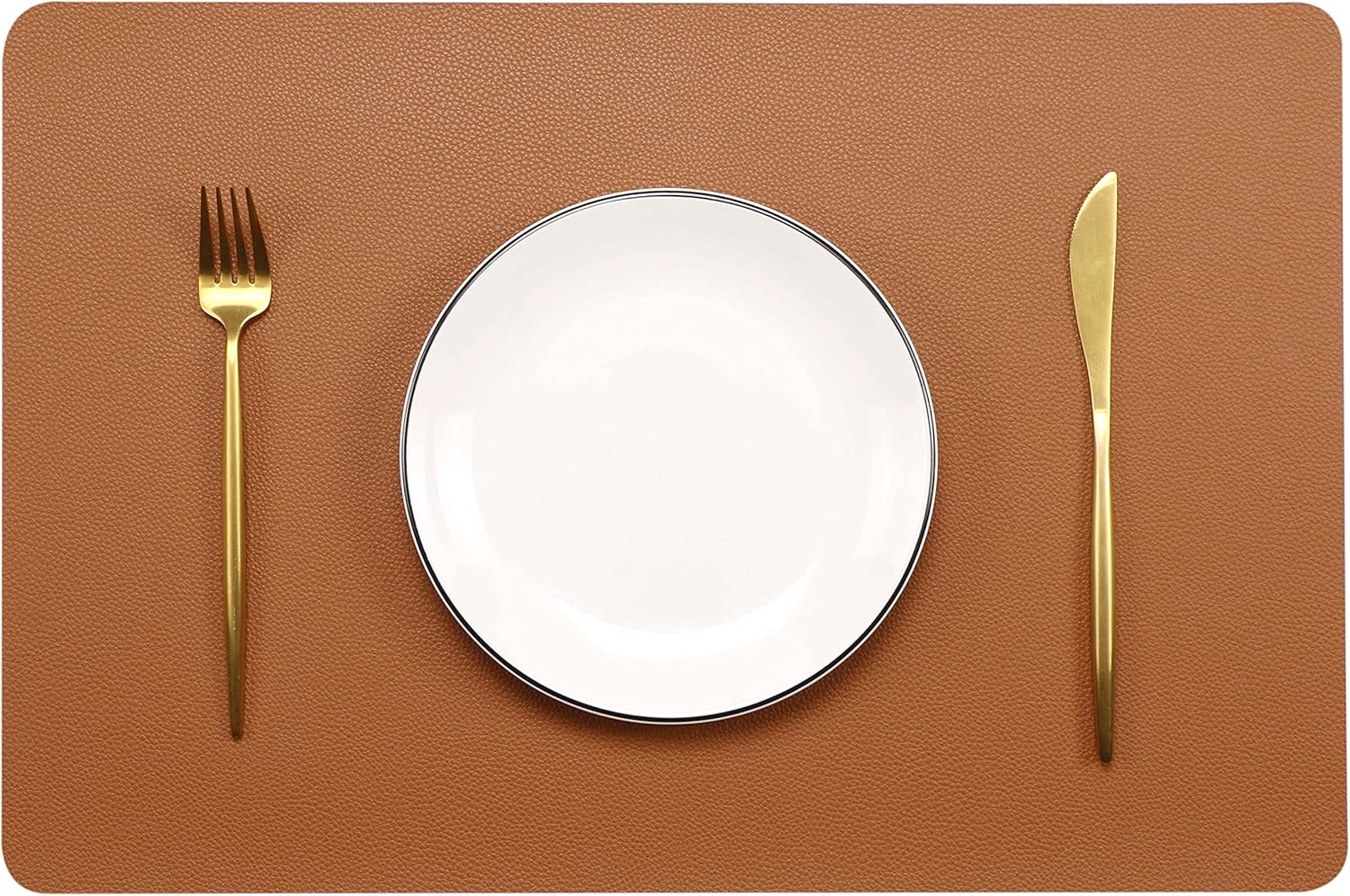 Wipeable Placemats Leather Table Mats Waterproof Heat-Resistant Easy to Clean for Dining Table Set Kitchen Table