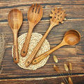 Teak Wooden Spoons for Cooking - Kitchen Utensils Sets With Spatulas
