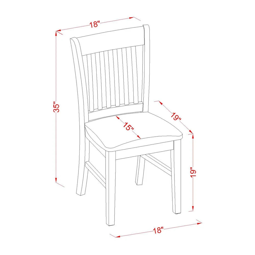 DLNO5-OAK-C 5 Pc Small Kitchen Table Set-Round Kitchen Table and 4 Dining Chairs.
