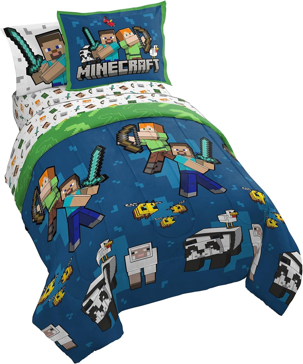 Jay Franco Trend Collector Believe 4 Piece Toddler Bed Set - Includes Comforter & Sheet Set - Super Soft Fade Resistant Microfiber Bedding