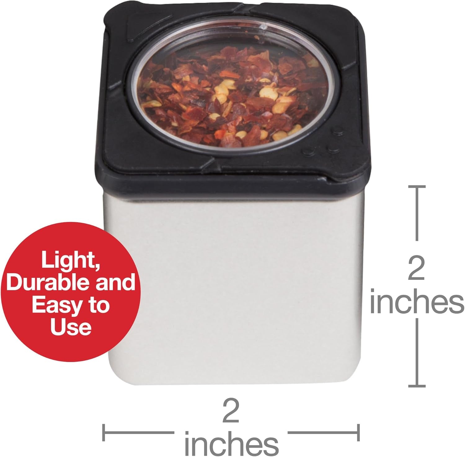 Set of 3 Magnetic Spice Jars, Shake or Pour Containers Attach to Most Refrigerator Doors & Appliances