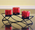 Seraphic Iron Arch Table Centerpiece Decoration 3 Cups