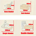 Light luxury solid color multifunctional rabbit velvet blanket in thick, warm flannel. Ideal for bedroom and living room use during winter.