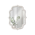 Hanging Rustic Distressed White Bathroom and Living Room Wall Mirrors,16 X 12 Inch