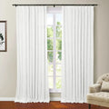 108 Inches Long Blackout Curtain for Bedroom Kids Room , Linen Blend Thermal Insulated Curtain 52Wx108L,1 Panel