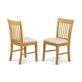 DLNO5-OAK-C 5 Pc Small Kitchen Table Set-Round Kitchen Table and 4 Dining Chairs.