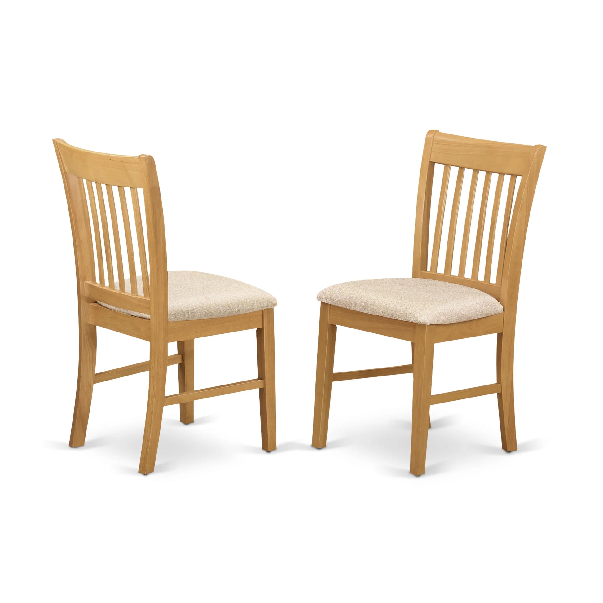DLNO5-OAK-C 5 Pc Small Kitchen Table Set-Round Kitchen Table and 4 Dining Chairs.