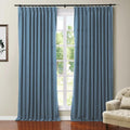 108 Inches Long Blackout Curtain for Bedroom Kids Room , Linen Blend Thermal Insulated Curtain 52Wx108L,1 Panel