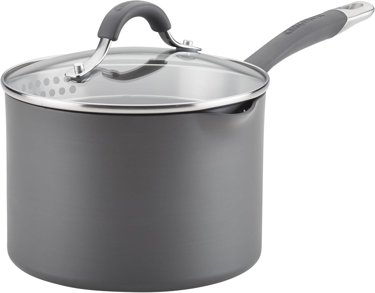 Circulon - 83906 Circulon Radiance Hard Anodized Nonstick Frying Pan / Fry Pan / Hard Anodized Skillet with Helper Handle - 14 Inch, Gray