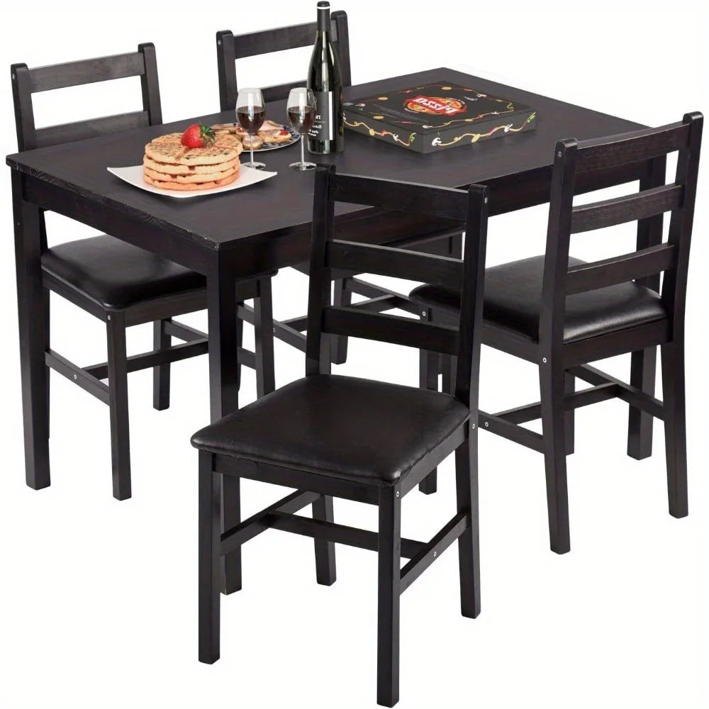 Kitchen Table and Dining Table Set, Wooden Elegant Kitchen