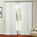 108 Inches Long Blackout Curtain for Bedroom Kids Room , Linen Blend Thermal Insulated Curtain 52Wx108L,1 Panel