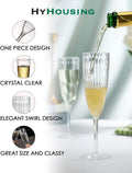 6 Oz Clear Plastic Champagne Glasses48 Pack,