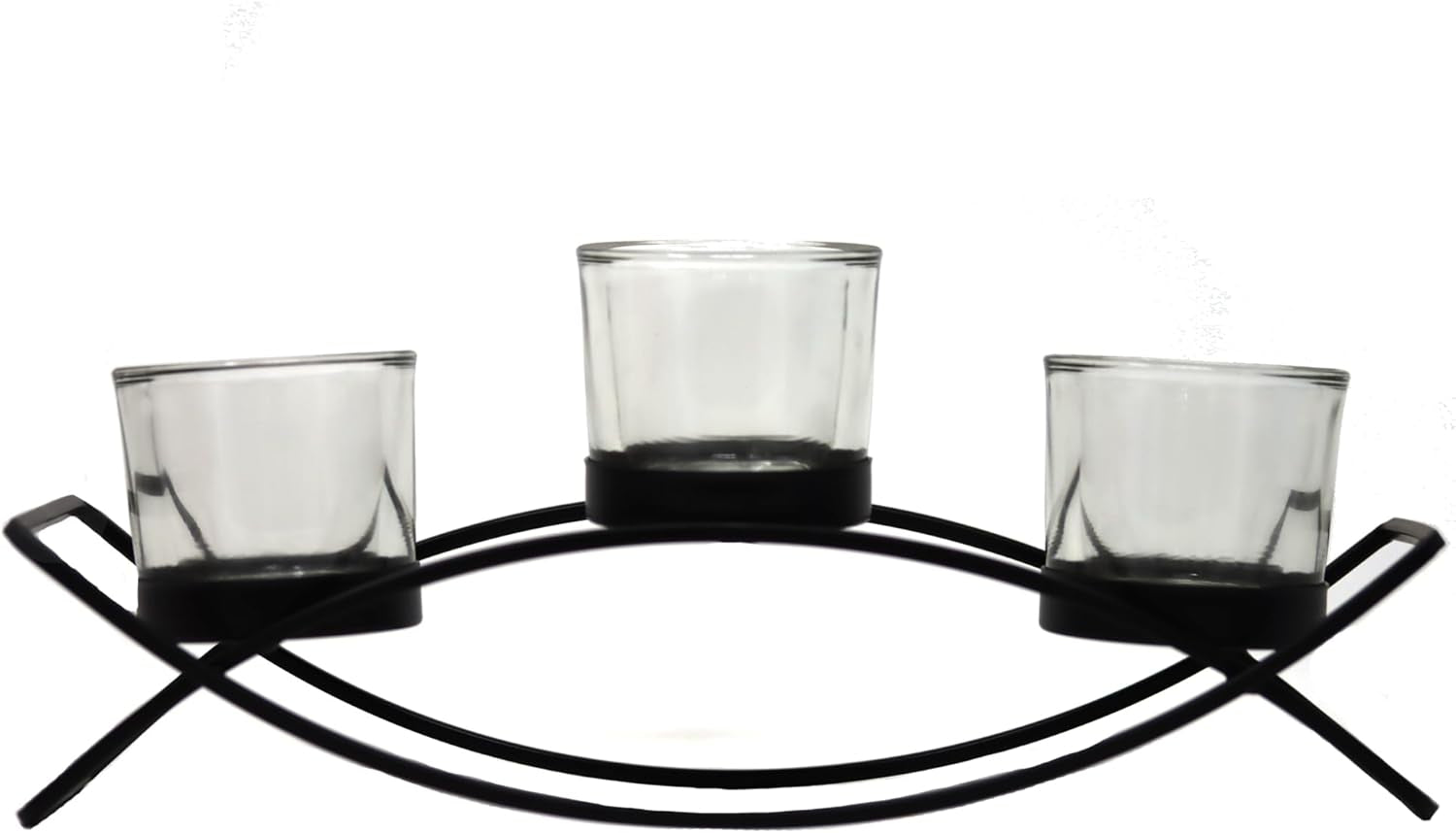 Seraphic Iron Arch Table Centerpiece Decoration 3 Cups
